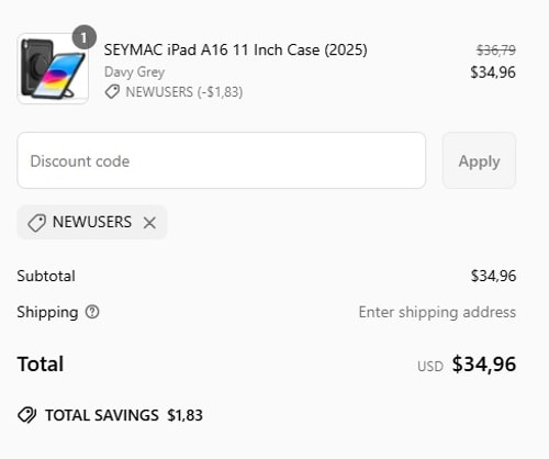 proof of working SEYMAC discount codes NEWUSERS