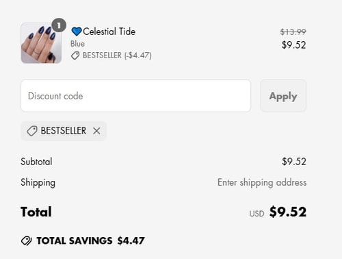 proof of working VSALON discount codes BESTSELLER