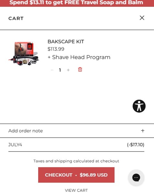 proof of working BAKSCAPE discount codes JULY4