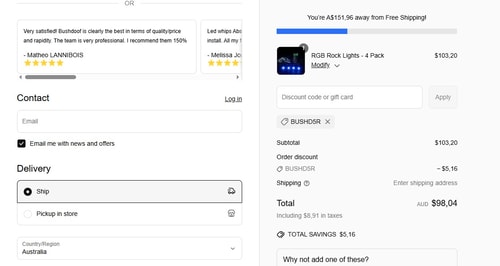 proof of working Bushdoof coupon code BUSH✱✱✱