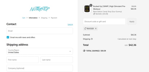 proof of working Nutrastop discount codes Buck20