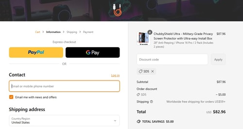 proof of working ChubbyCable discount codes SD5