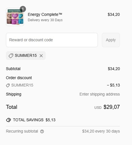 proof of working Together Health discount codes SUMMER15