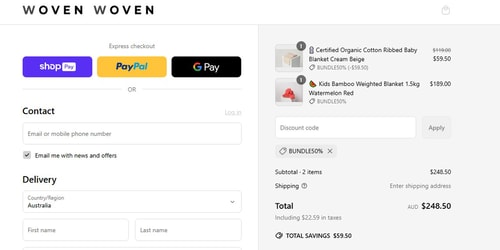 proof of working Woven Woven discount codes BUNDLE50%