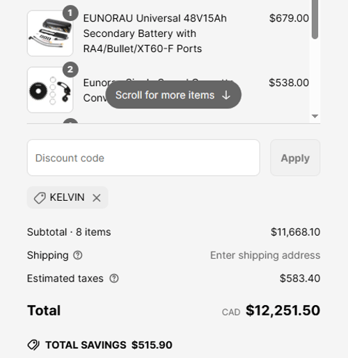 proof of working EUNORAU discount codes KELVIN