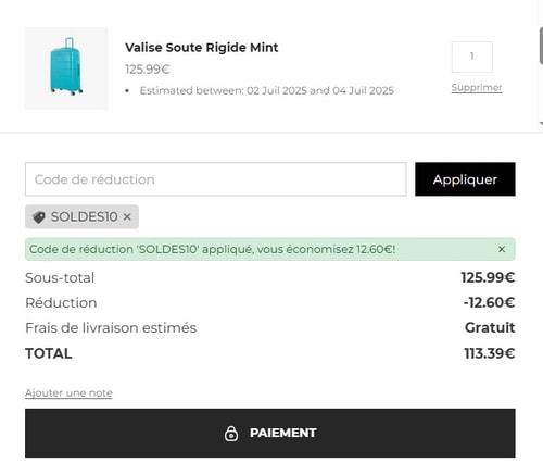 proof of working GYL Bag codes promo SOLDES10