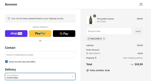 proof of working Boreome discount codes WELCOME15