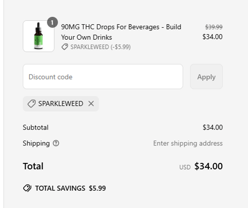 proof of working Nothing But Hemp discount codes SparkleWeed