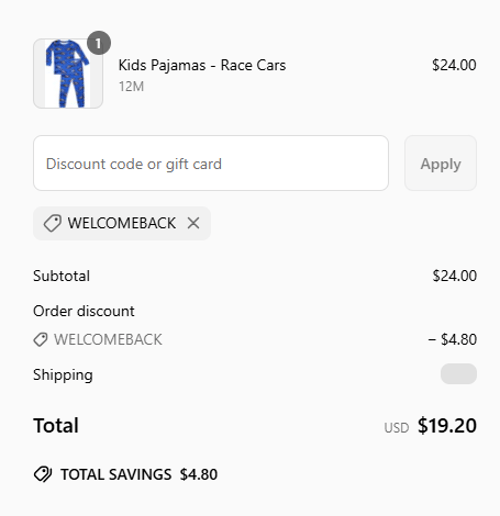 proof of working Baby Steps and Mish Kids coupon codes WELCOMEBACK