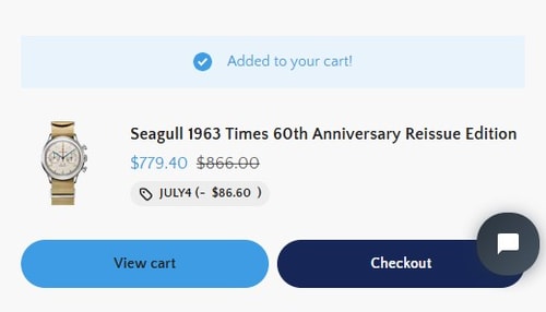 proof of working Seagull Watches discount codes JULY4