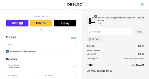 proof of working DESLOC coupon codes JULY30
