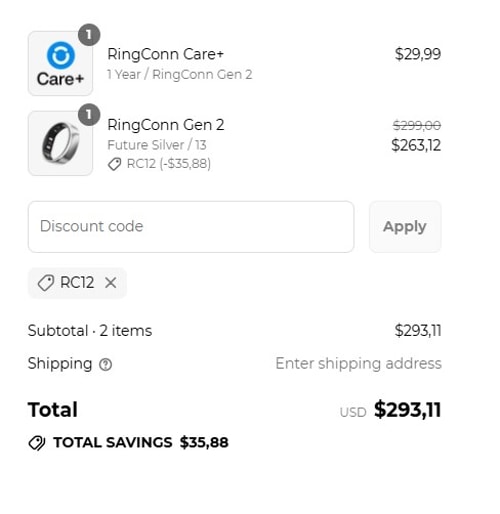 proof of working RingConn discount codes RC12