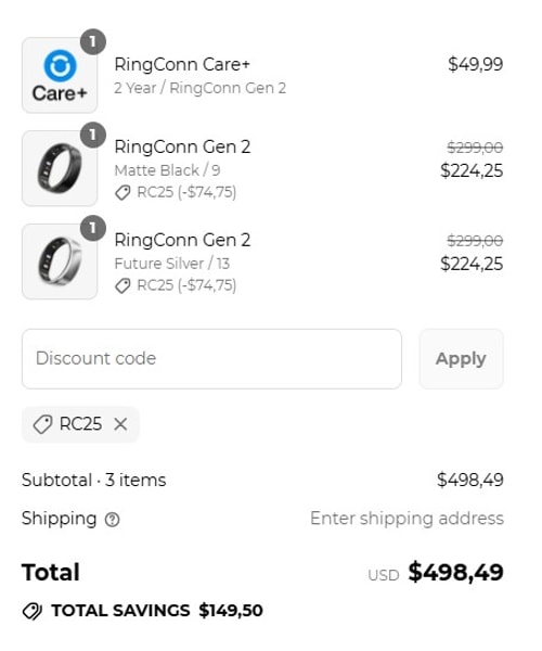 proof of working RingConn discount codes RC25