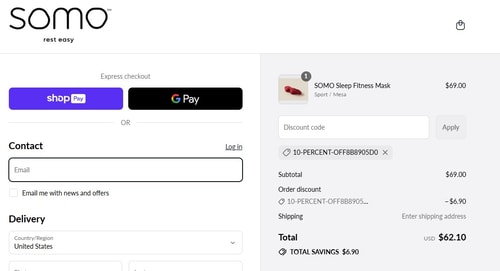 proof of working SOMO Sleep Fitness coupon codes 10-PERCENT-OFF8B8905D0