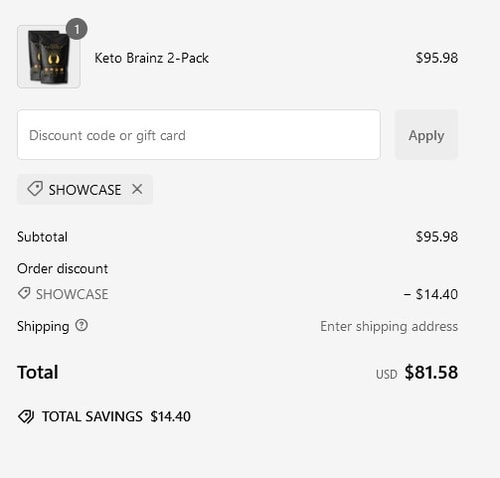 proof of working Keto Brainz discount codes SHOWCASE