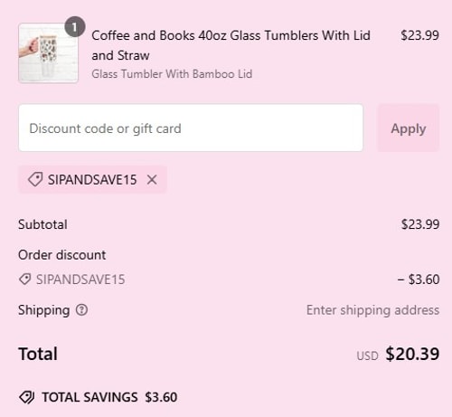proof of working Sip Sip Hooray discount codes SIPAND✱✱✱✱✱✱