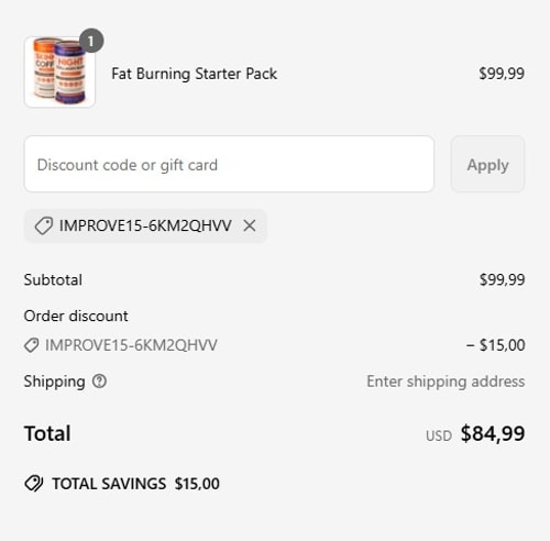 proof of working Skinny Coffee SuperBoost discount codes IMPROVE15-6KM2QHVV