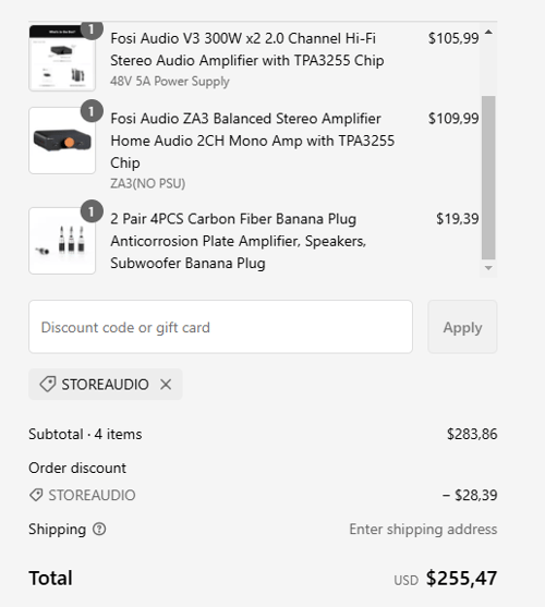 proof of working Fosi Audio coupon codes STOREAUDIO