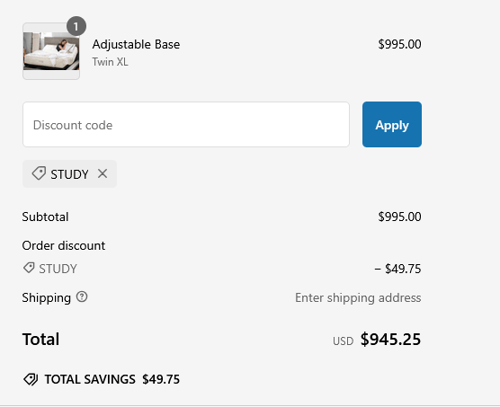 proof of working Latex Mattress Factory discount codes STUDY
