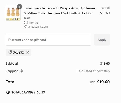 proof of working SwaddleDesigns promo codes 3R8292