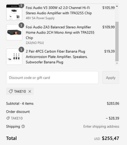 proof of working Fosi Audio coupon codes TAKE10