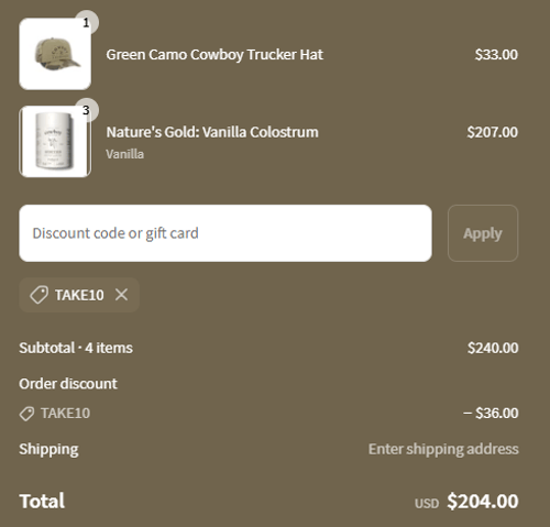 proof of working Cowboy Colostrum discount codes TAKE10