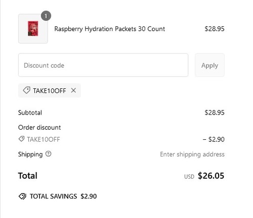 proof of working PowderVitamin coupon codes TAKE10OFF