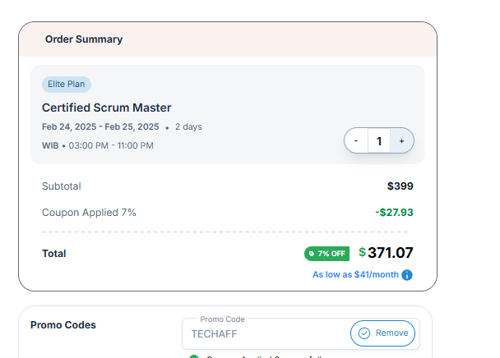 proof of working Techademy coupon codes TECH✱✱✱