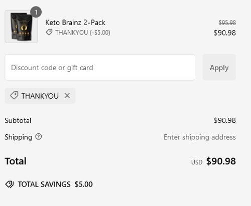 proof of working Keto Brainz discount codes THANKYOU