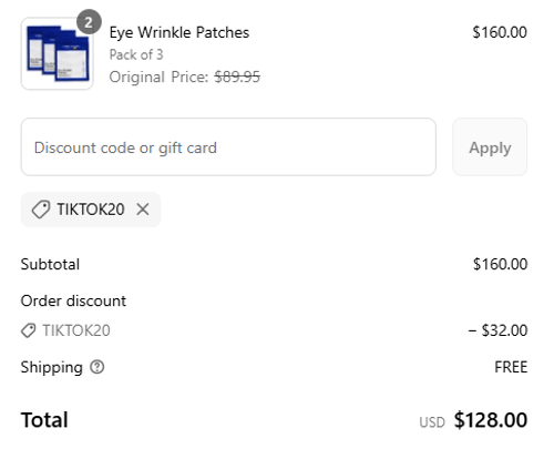 proof of working Wrinkles Schminkles coupon codes TIKTOK20