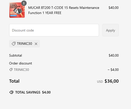 proof of working ThinkCar coupon codes TRINKC30