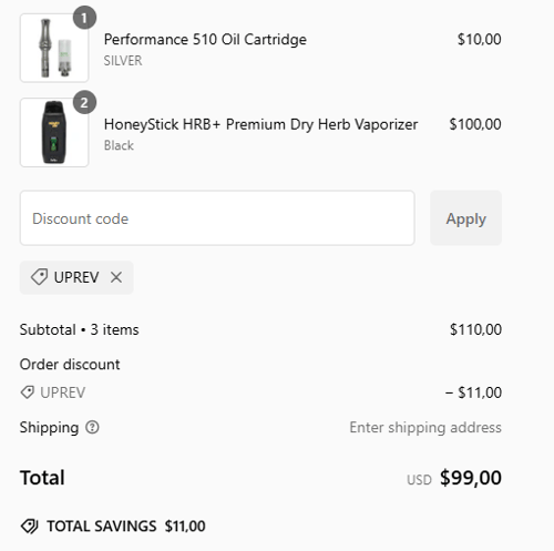 proof of working HoneyStick coupon codes UPREV