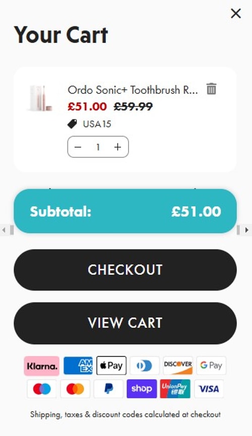 proof of working ORDO discount codes USA15