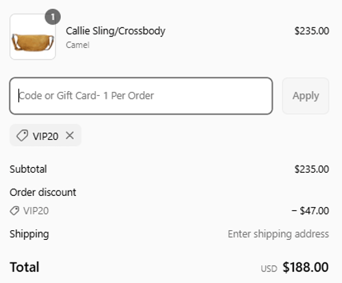 proof of working Latico Leathers promo codes VIP20