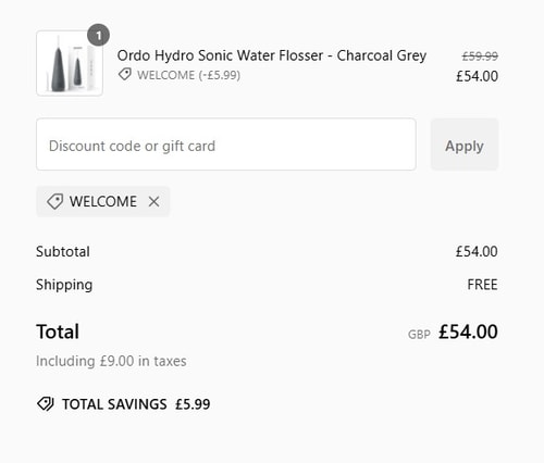 proof of working ORDO discount codes WELCOME