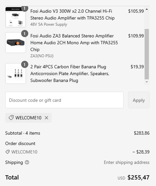 proof of working Fosi Audio coupon codes WELCOME10