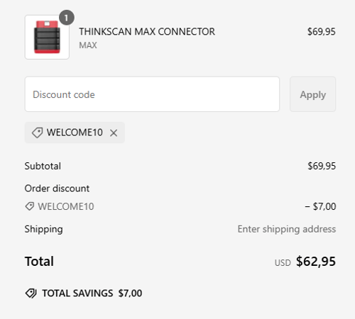 proof of working ThinkCar coupon codes WELCOME10