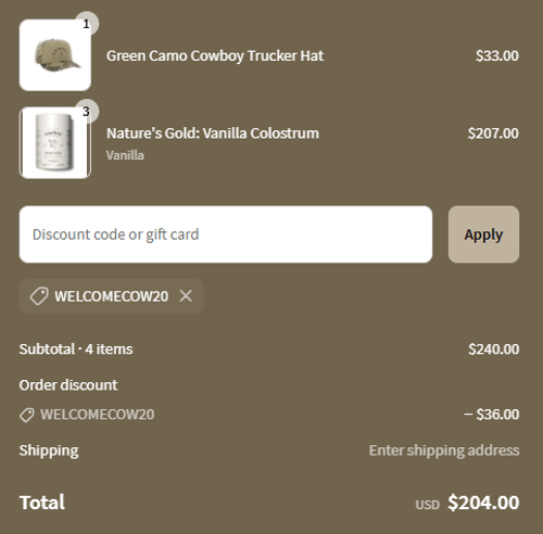proof of working Cowboy Colostrum discount codes WELCOMECOW20