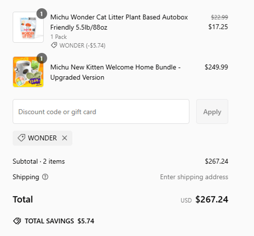 proof of working MichuPet promo codes WONDER