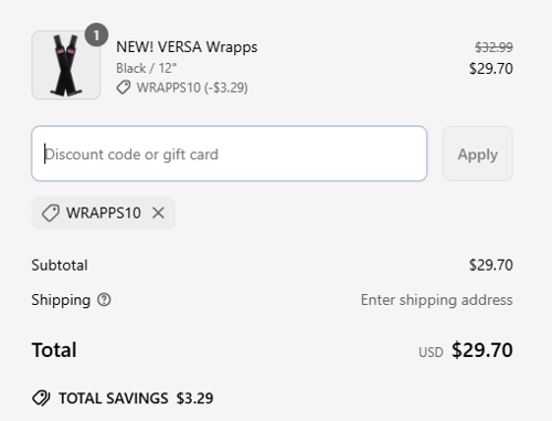 proof of working Versa Gripps discount codes WRAPPS10
