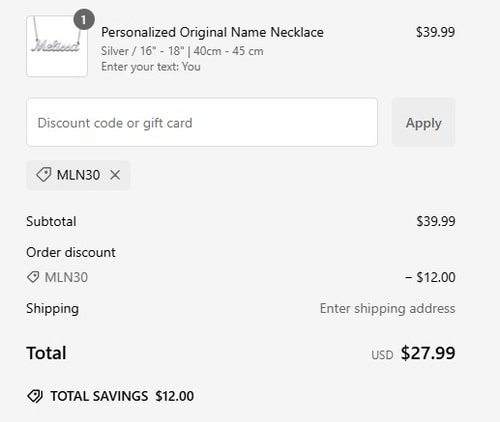 proof of working My Little Necklace discount codes MLN✱✱