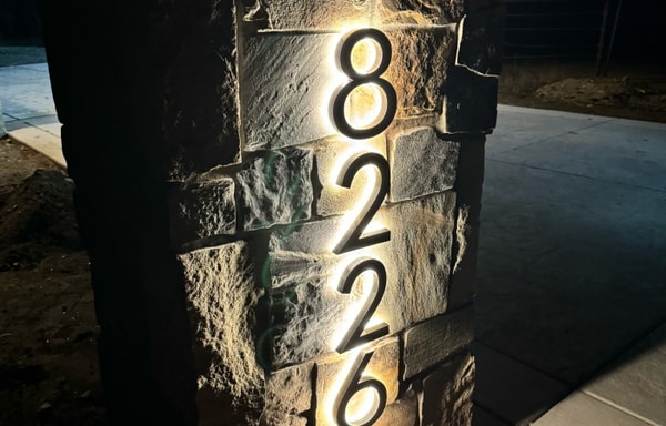 Lighted Address Numbers Banner