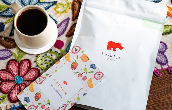 Kiss the Hippo Coffee Banner