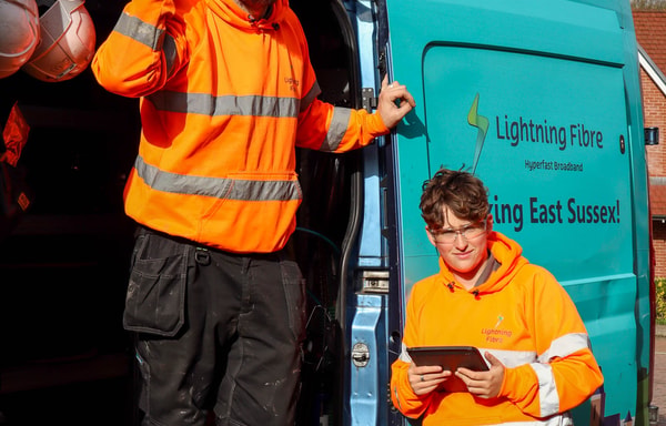 Lightning Fibre Banner