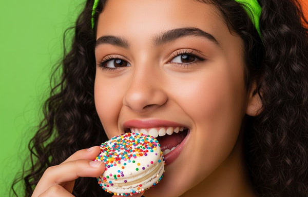 Macaron Bite Banner