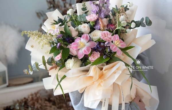 White On White Florist Banner