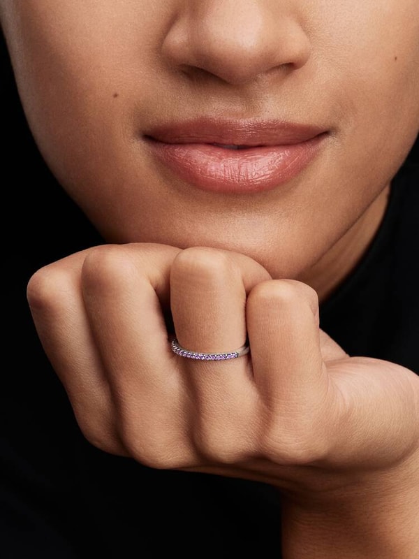Pandora Sparkling Purple Half-Eternity Band Ring Review