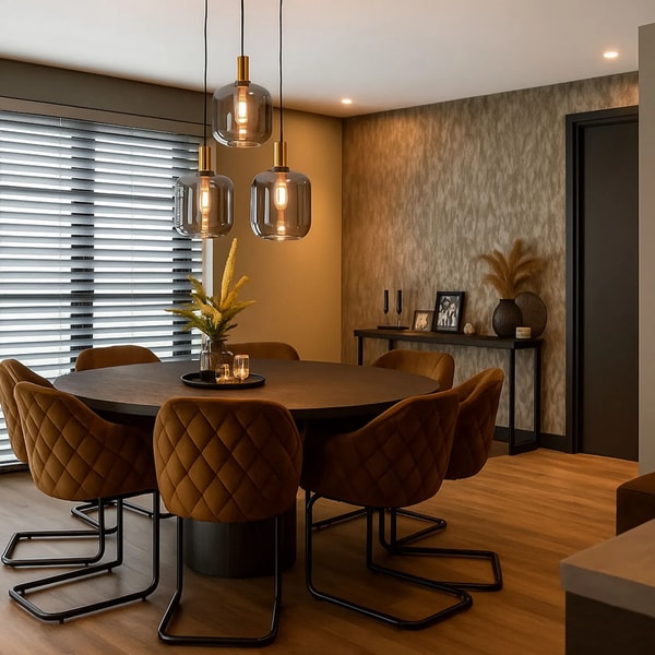 Lampen & Leuchten Design-Pendelleuchte schwarz mit Gold und Rauchglas 3-Licht - Zuzanna Bewertung