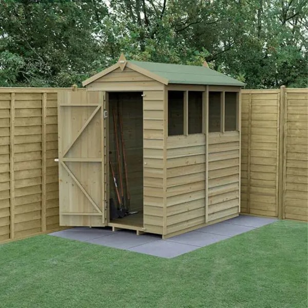 Buy Sheds Direct 6' x 4' Forest 4Life Overlap Apex Wooden Shed Review