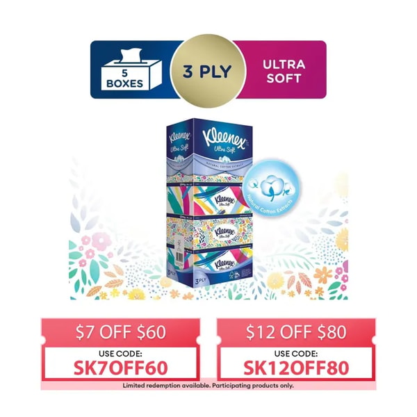 Lazada Kleenex Ultra Soft Floral Value Pack 3-Ply Facial Tissue Review